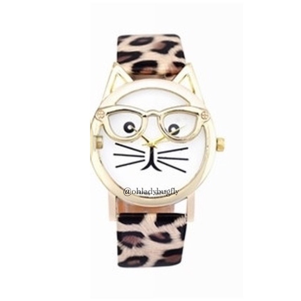 Cute Cat Leopard Watch